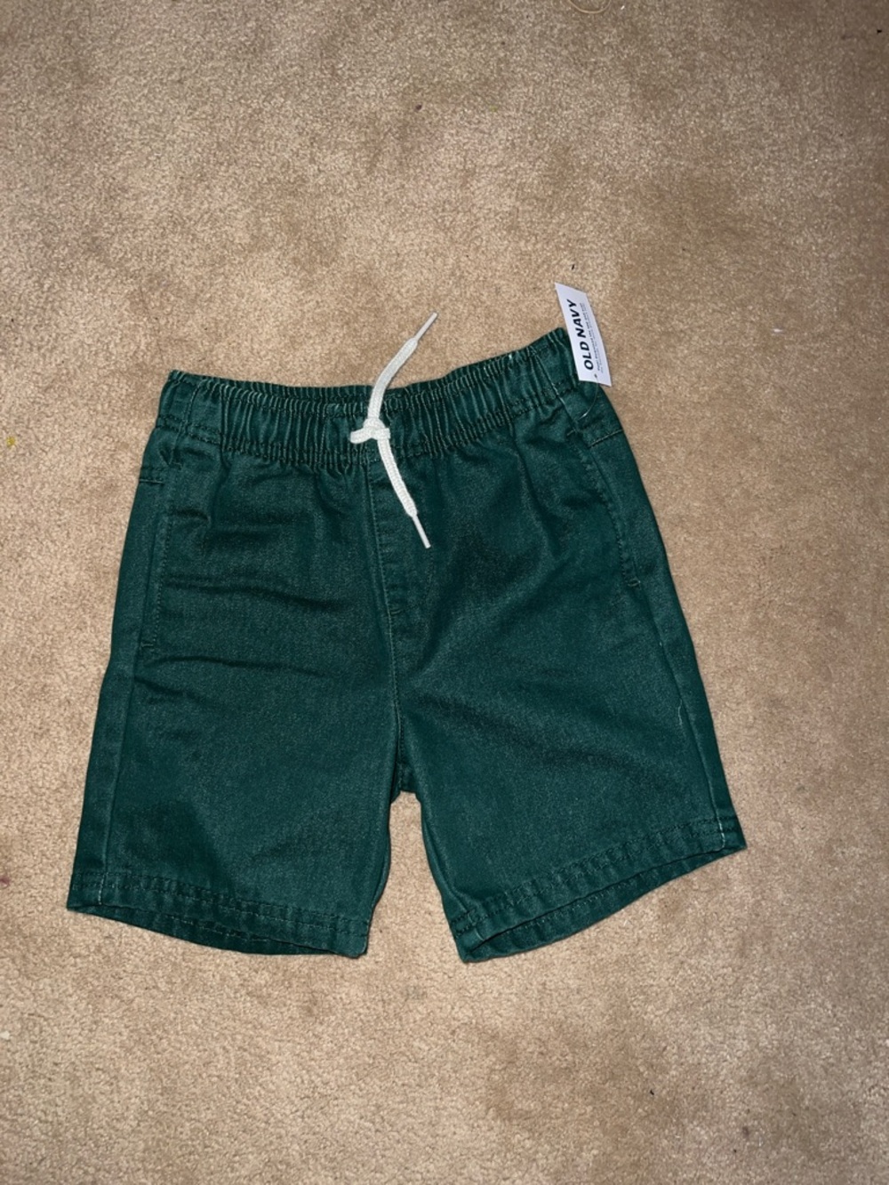 Old Navy Boys Forest Green Pull-On Shorts with Drawstring